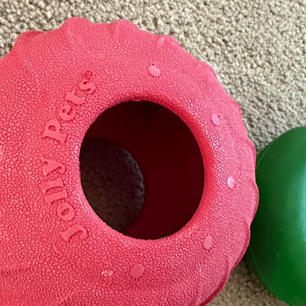 Durable Dog Chew & Fetch Toy Set - Pink, Green, Yellow